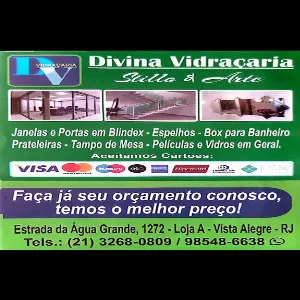 Logo de divina vidraçaria  Loja